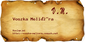 Voszka Melióra névjegykártya